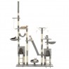 Árvore p/ gatos c/ postes arranhadores sisal 230-250cm cinzento 1