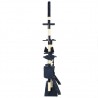 Árvore para gatos c/ postes arranhadores sisal 230-250 cm azul 3