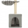 Árvore para gatos c/ postes arranhadores sisal 105 cm cinzento 5