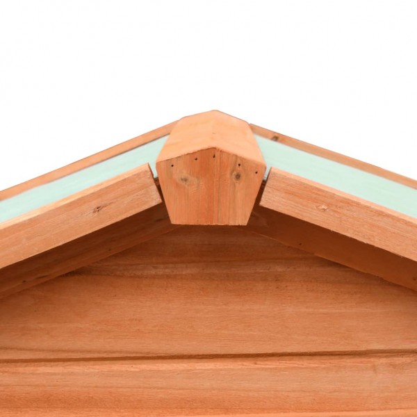 Conejera de madera maciza de pino y abeto 310x70x87 cm M 5