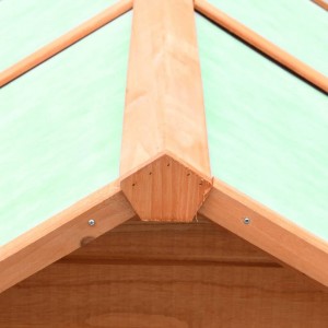 Gallinero de madera maciza de pino y abeto 170x81x110 cm H