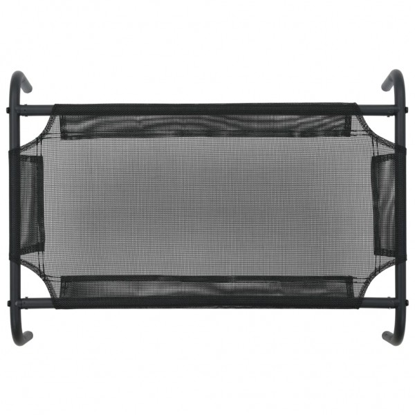 Cama de perro elevada negra textilene S M 4