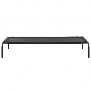 Cama para cães elevada preto L textilene H