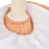 Rascador para gatos con poste de sisal madera natural de sauce 4