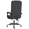 Silla de oficina reclinable masaje cuero sintético negro 5