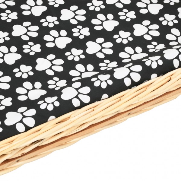 Cesto para cães com almofadão 90x54x35 cm salgueiro genuíno M 5