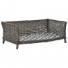 Cesta para perros con cojín sauce natural gris 90x54x35 cm 1