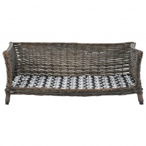 Cesto p/ cães almofadão cinzento 90x54x35 cm salgueiro genuíno H