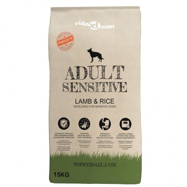 Ração premium para cães Adult Sensitive Lam & Rice 2 pcs 30kg M 5