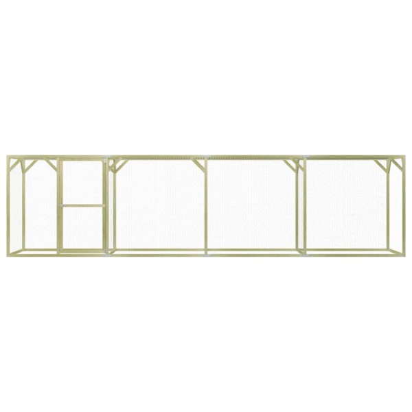 Gallinero de madera de pino impregnada 1.5x6x1.5 m M 2