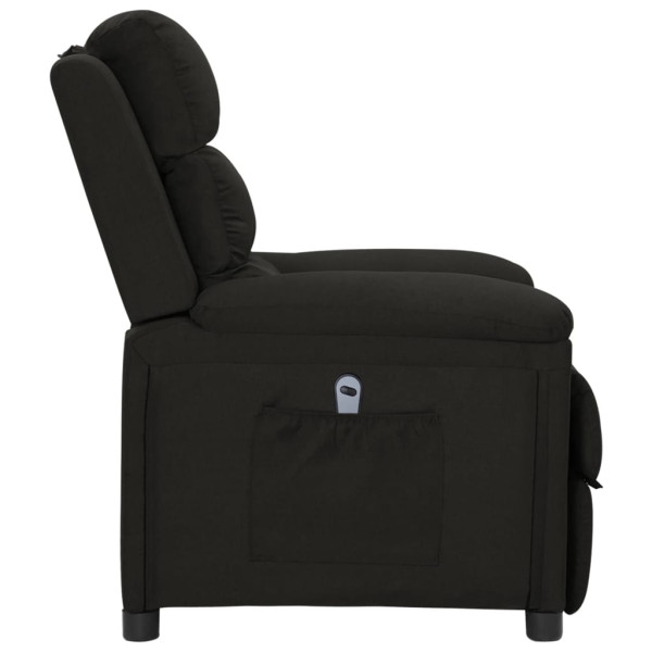 Sillón reclinable eléctrico de tela negro M 4