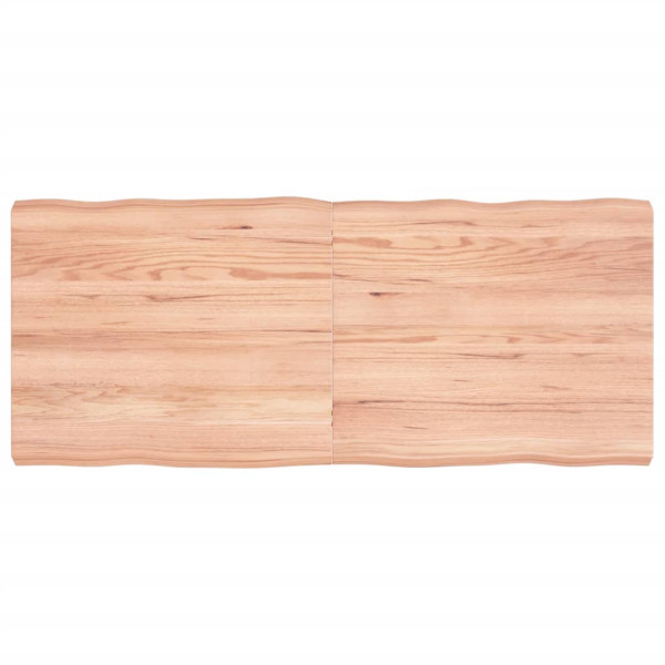 Tablero mesa madera tratada roble borde natural 140x60x6 cm D