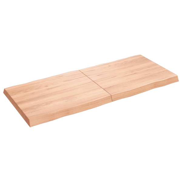 Tablero mesa madera tratada roble borde natural 140x60x6 cm M 2