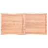 Tablero mesa madera tratada roble borde natural 140x60x6 cm 3
