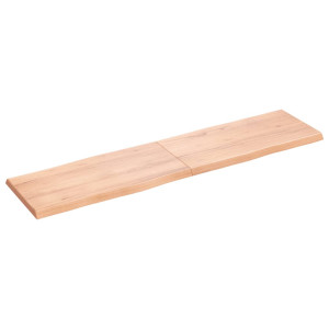 Tablero de mesa madera roble tratada borde natural 160x40x4 cm H
