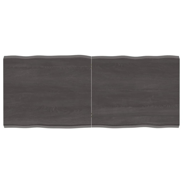 Tablero mesa madera tratada roble borde natural gris 120x50x4cm D