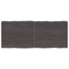 Tablero mesa madera tratada roble borde natural gris 120x50x4cm 1