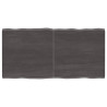 Tablero mesa madera tratada roble borde natural gris 120x60x4cm 1