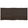 Tablero mesa madera tratada roble borde natural gris 140x60x4cm 3