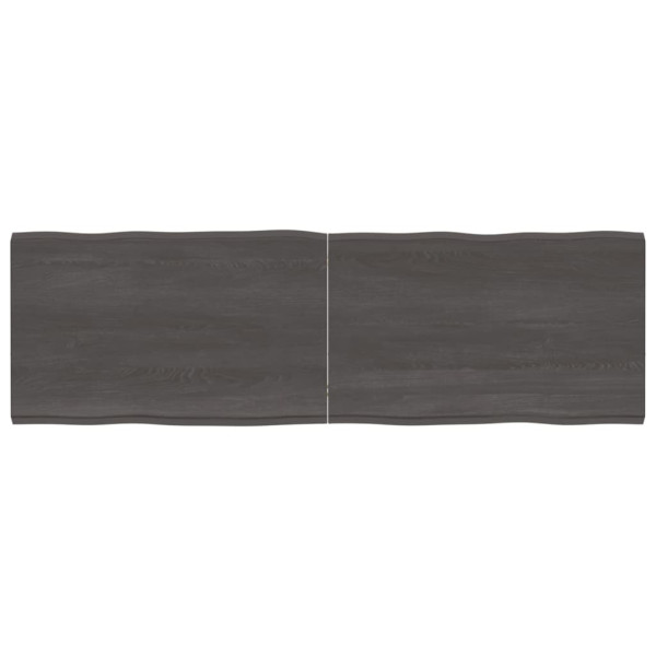Tablero mesa madera tratada roble borde natural gris 160x50x4cm D
