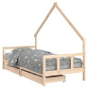 Estructura de cama para niños con cajones madera pino 90x200 cm 2
