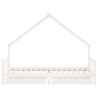 Estructura cama niños con cajones madera pino blanco 90x200 cm 5