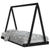Estructura de cama para niños madera de pino negro 90x190 cm 2