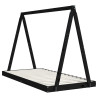 Estructura de cama para niños madera de pino negro 90x190 cm 3