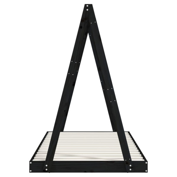 Estructura de cama para niños madera de pino negro 90x190 cm M 5