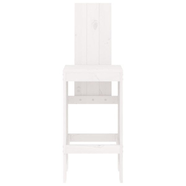 Cadeiras de bar 2 pcs 40x42x120 cm pinho maciço branco M 4