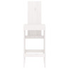 Cadeiras de bar 2 pcs 40x42x120 cm pinho maciço branco 4