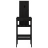 Taburetes de cocina 2 uds madera maciza pino negro 40x42x120 cm 4