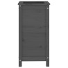 Jardinera madera maciza de pino gris 40x40x78 cm 4