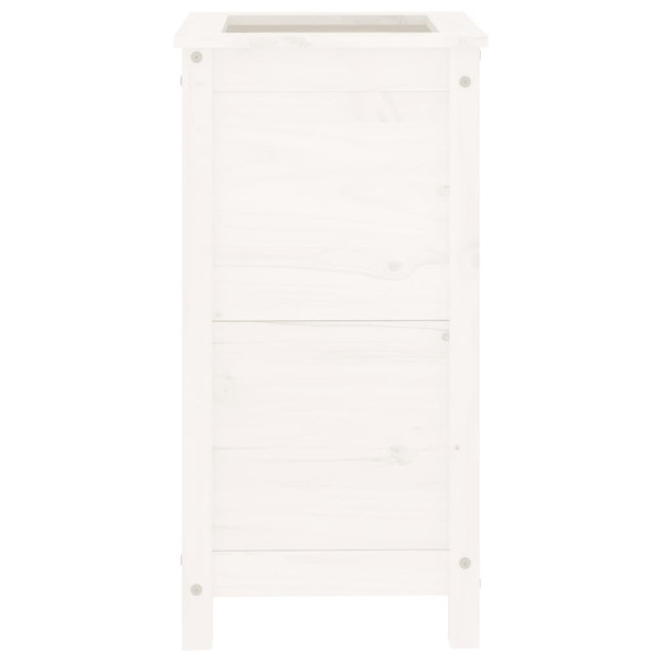 Vaso/floreira de jardim 40x40x78 cm pinho maciço branco M 4