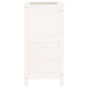 Jardinera madera maciza de pino blanco 40x40x78 cm 4