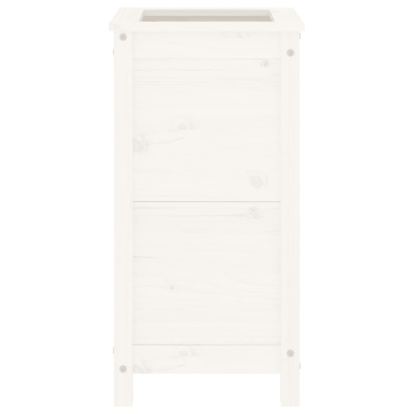 Jardinera madera maciza de pino blanco 40x40x78 cm M 5