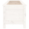 Canteiro elevado de jardim 119.5x40x39 cm pinho maciço branco 5