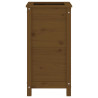 Jardinera madera maciza de pino marrón miel 40x40x78 cm 5