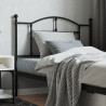 Cabeceira de cama 107 cm metal preto 1