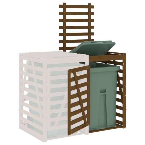 Extensión para cobertizo de cubo basura madera pino marrón miel M 4