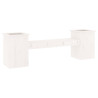 Banco con jardineras madera de pino blanco 184.5x39.5x56.5 cm 2