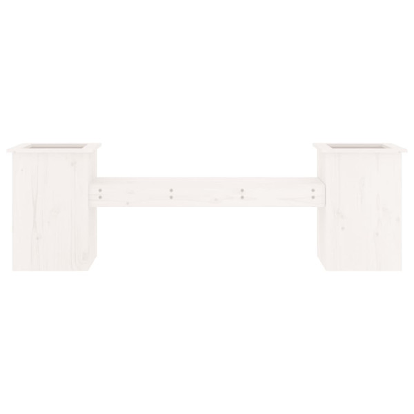 Banco con jardineras madera de pino blanco 184.5x39.5x56.5 cm M 4