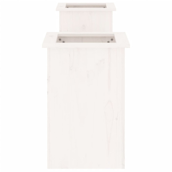 Banco c/ vasos 184.5x39.5x56.5cm madeira de pinho maciça branco M 5