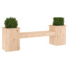 Banco con jardineras madera maciza de pino 184.5x39.5x56.5 cm 3