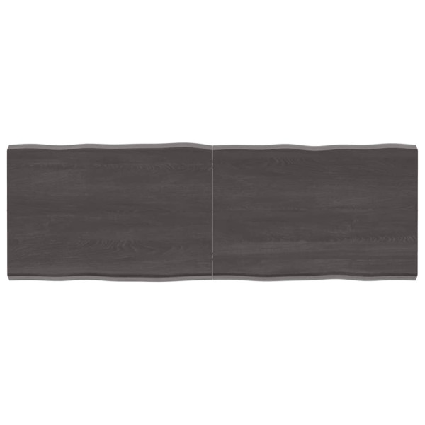 Tablero mesa madera tratada roble borde natural gris 120x40x4cm D
