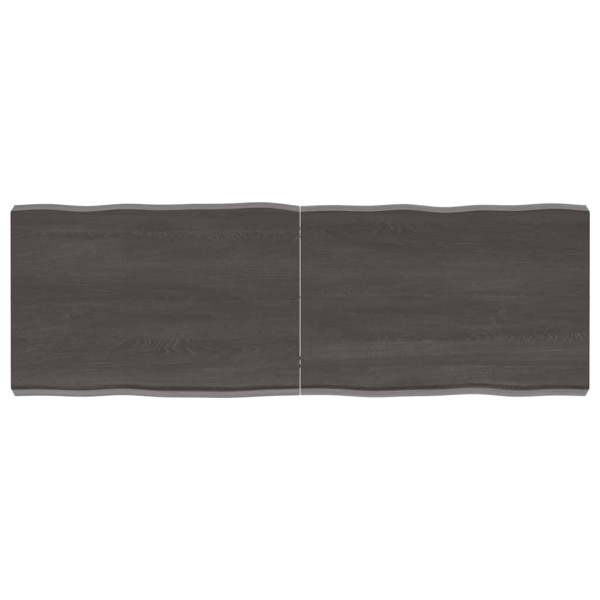 Tablero mesa madera tratada roble borde natural gris 120x40x6cm D