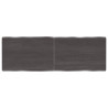 Tablero mesa madera tratada roble borde natural gris 120x40x6cm 1