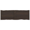 Tablero mesa madera tratada roble borde natural gris 120x40x6cm 3