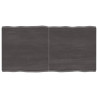 Tablero mesa madera tratada roble borde natural gris 120x60x6cm 1