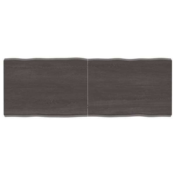 Tablero mesa madera tratada roble borde natural gris 140x50x6cm D